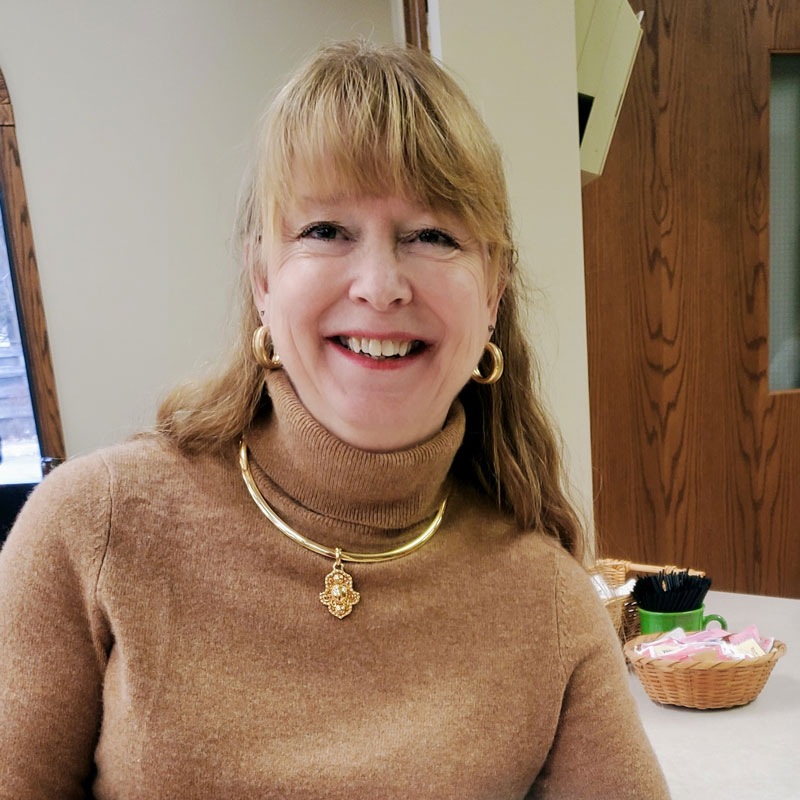 Portrait of interim church office administrator, Carol Parker